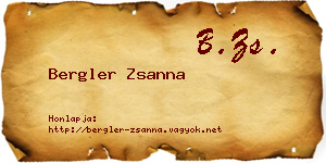 Bergler Zsanna névjegykártya